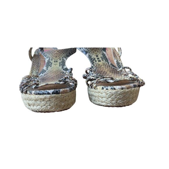 Elaine‎ Turner snake skin wedge sandal strappy never worn outside - Picture 7 of 10